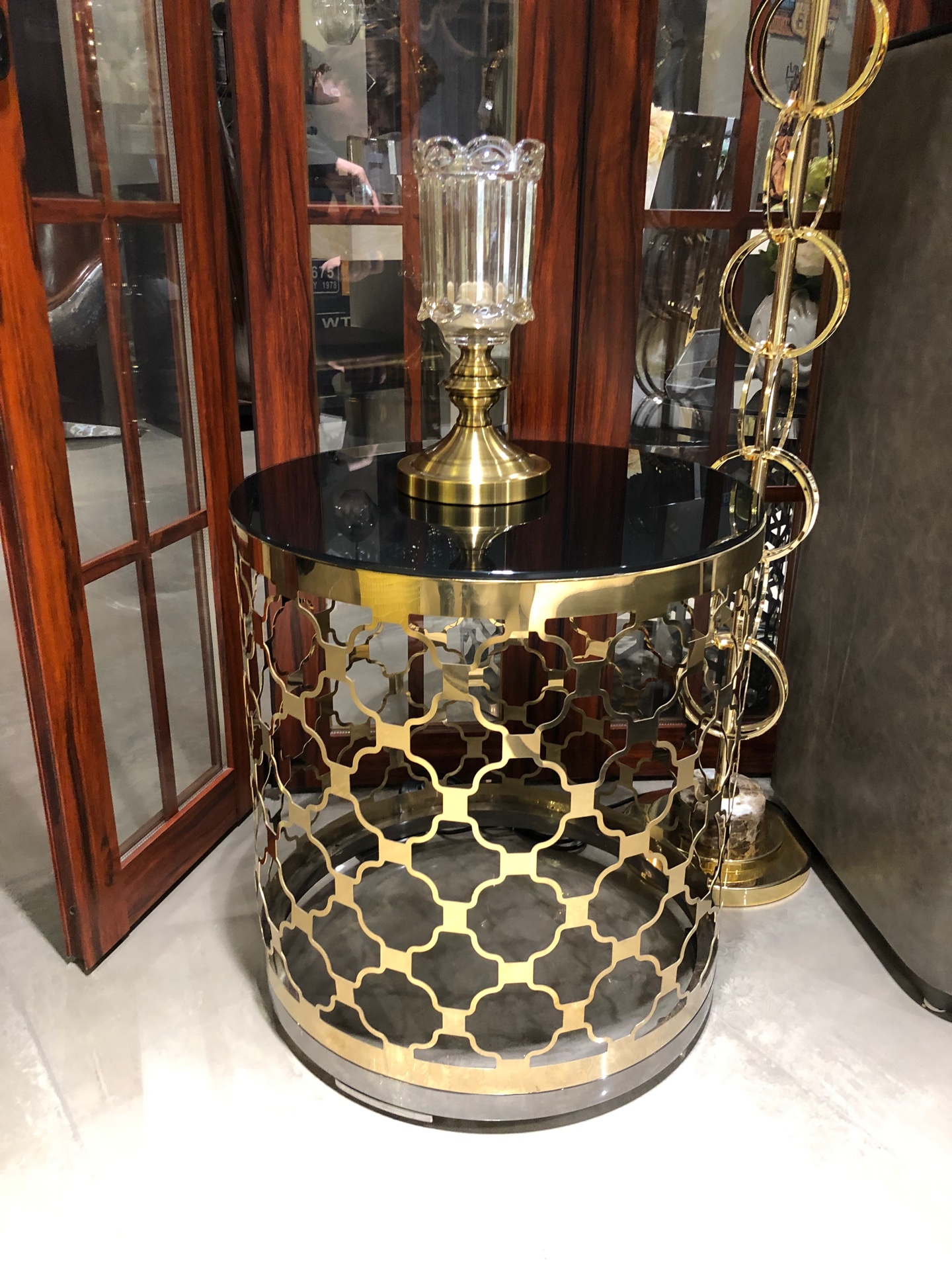 Стол кофейный HF-YJ29 Gold&Black